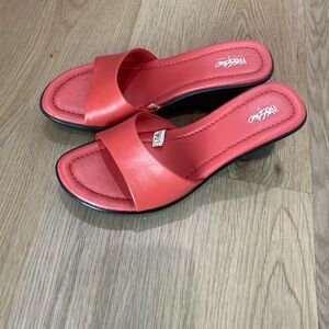 Women's Vibrant Red Wedge Sandals